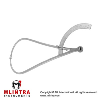 Martin Pelvimeter cm and inch Scale Stainless Steel, 34 cm - 13 1/2"